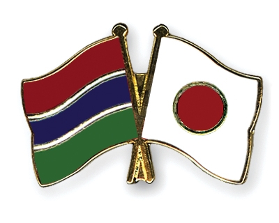 Fahnen Pins Gambia Japan