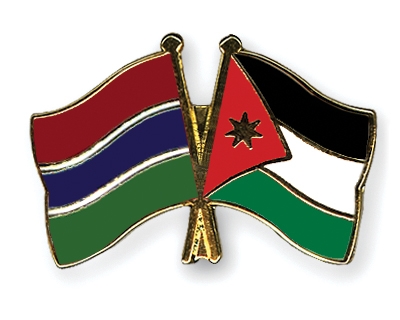 Fahnen Pins Gambia Jordanien