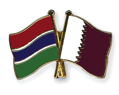 Fahnen Pins Gambia Katar