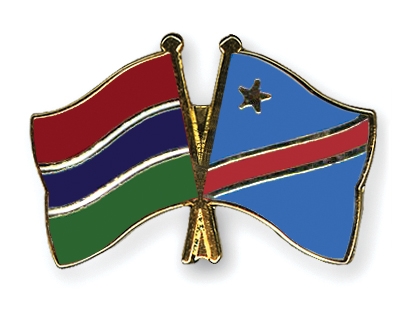 Fahnen Pins Gambia Kongo-Demokratische-Republik
