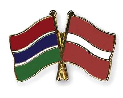 Fahnen Pins Gambia Lettland