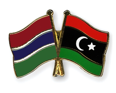 Fahnen Pins Gambia Libyen
