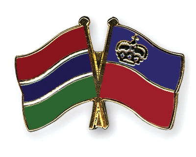 Fahnen Pins Gambia Liechtenstein
