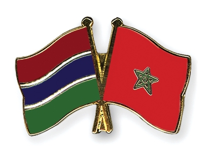 Fahnen Pins Gambia Marokko
