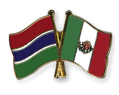 Fahnen Pins Gambia Mexiko