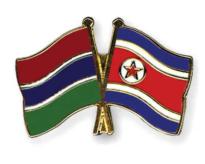 Fahnen Pins Gambia Nordkorea