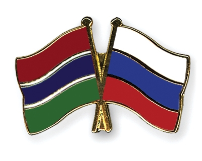 Fahnen Pins Gambia Russland