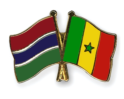 Fahnen Pins Gambia Senegal