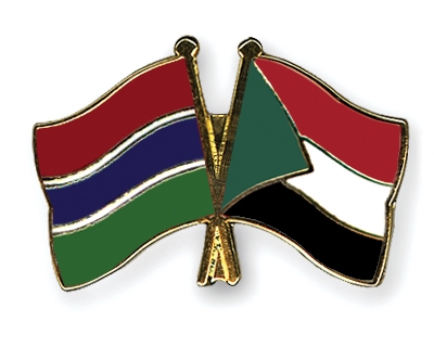 Fahnen Pins Gambia Sudan