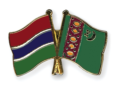 Fahnen Pins Gambia Turkmenistan