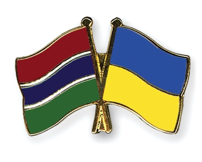 Fahnen Pins Gambia Ukraine