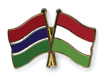 Fahnen Pins Gambia Ungarn
