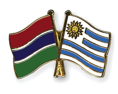 Fahnen Pins Gambia Uruguay