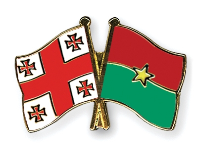 Fahnen Pins Georgien Burkina-Faso