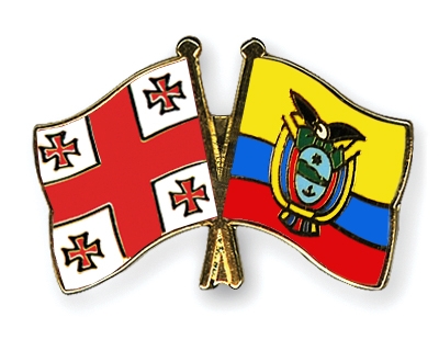 Fahnen Pins Georgien Ecuador