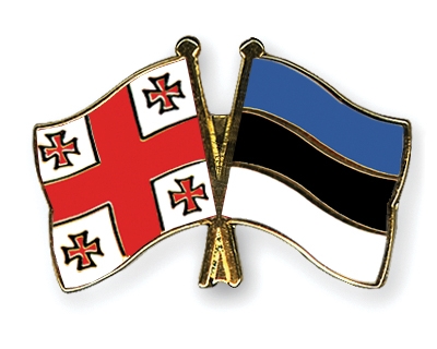Fahnen Pins Georgien Estland