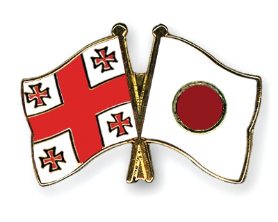 Fahnen Pins Georgien Japan
