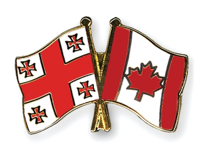 Fahnen Pins Georgien Kanada