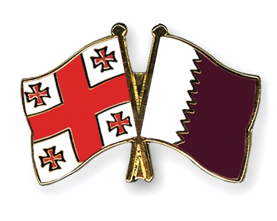 Fahnen Pins Georgien Katar