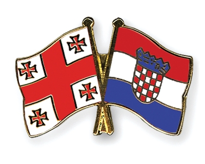 Fahnen Pins Georgien Kroatien