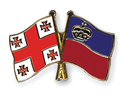 Fahnen Pins Georgien Liechtenstein