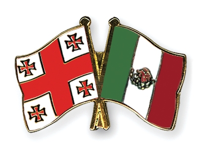 Fahnen Pins Georgien Mexiko