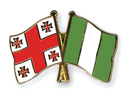 Fahnen Pins Georgien Nigeria