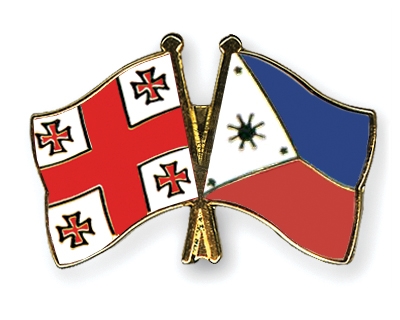 Fahnen Pins Georgien Philippinen