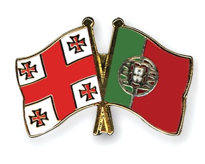 Fahnen Pins Georgien Portugal