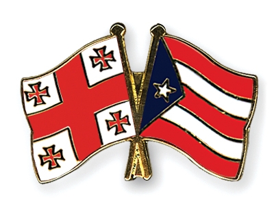 Fahnen Pins Georgien Puerto-Rico