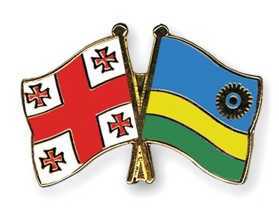 Fahnen Pins Georgien Ruanda