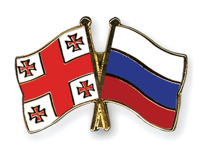 Fahnen Pins Georgien Russland