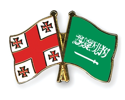 Fahnen Pins Georgien Saudi-Arabien