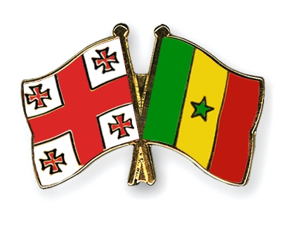 Fahnen Pins Georgien Senegal