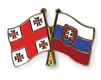 Fahnen Pins Georgien Slowakei