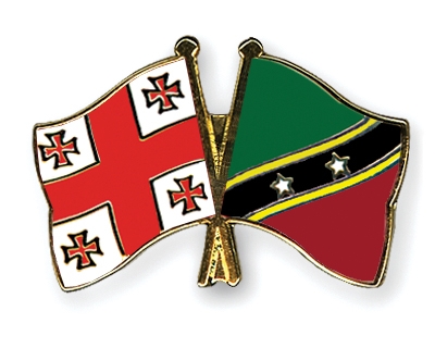 Fahnen Pins Georgien St-Kitts-und-Nevis