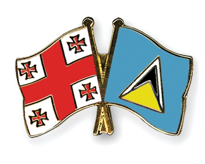 Fahnen Pins Georgien St-Lucia
