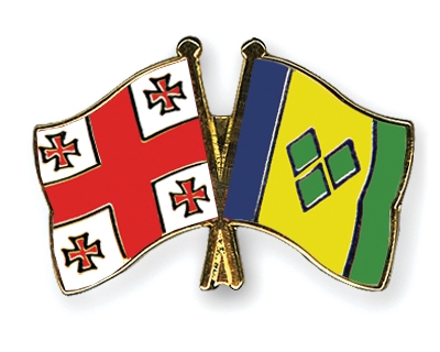 Fahnen Pins Georgien St-Vincent-und-die-Grenadinen