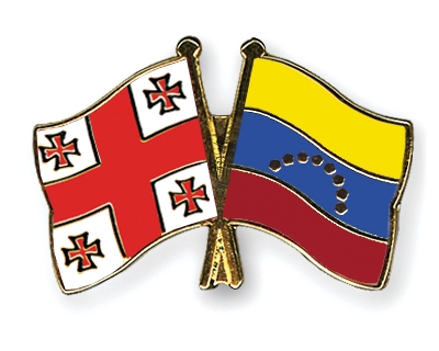 Fahnen Pins Georgien Venezuela