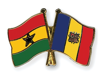 Fahnen Pins Ghana Andorra