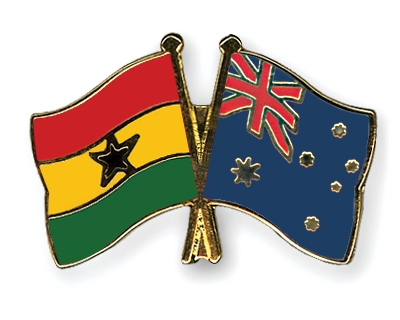 Fahnen Pins Ghana Australien
