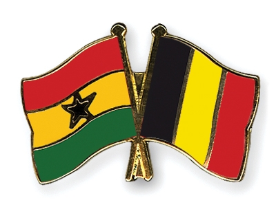 Fahnen Pins Ghana Belgien