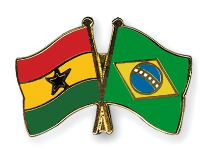 Fahnen Pins Ghana Brasilien