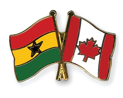 Fahnen Pins Ghana Kanada