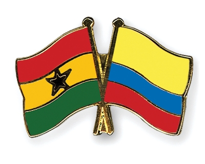Fahnen Pins Ghana Kolumbien