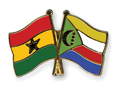 Fahnen Pins Ghana Komoren