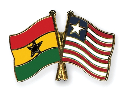 Fahnen Pins Ghana Liberia