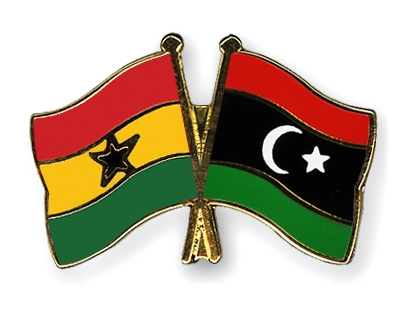 Fahnen Pins Ghana Libyen
