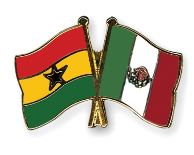 Fahnen Pins Ghana Mexiko