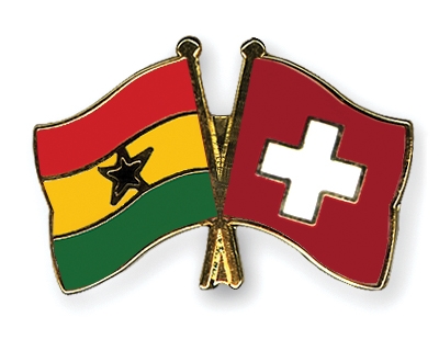 Fahnen Pins Ghana Schweiz
